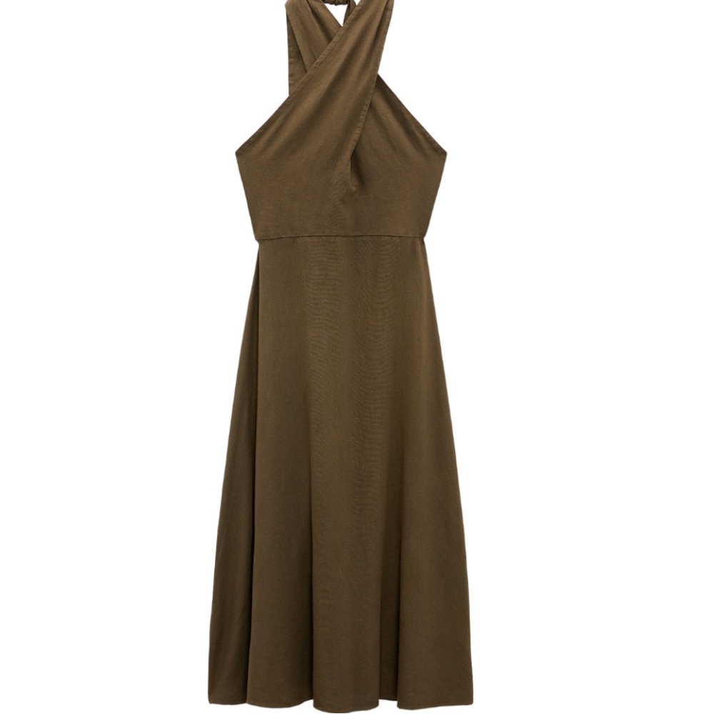 Zara Brown Midi Dress